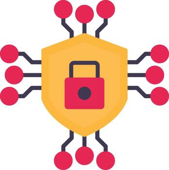 Data Encryption Flat Icon vector