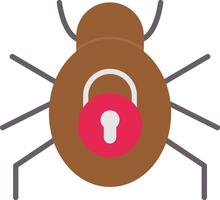 Security Bug Flat Icon vector