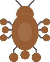 Digital Bug Flat Icon vector