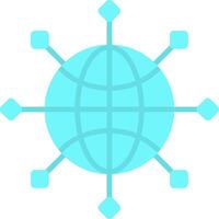 Global Connect Flat Icon vector