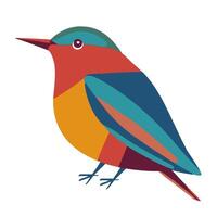 Colorful bird. Clip art vector