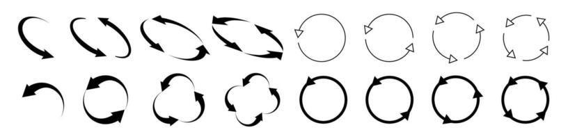 Circle arrow icon set. circular vector