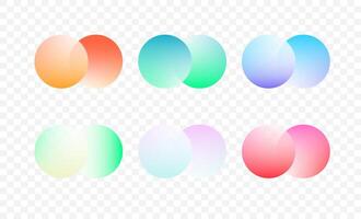 Transparent graphic design circles element vector