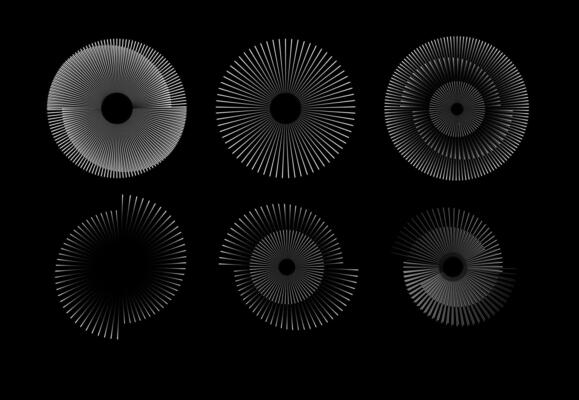 Spiral sound wave rhythm line