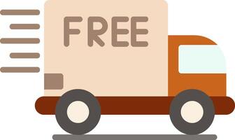 Free Delivery Flat Icon vector