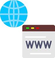 web servicios plano icono vector