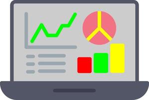 Web Analytics Flat Icon vector