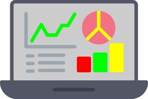 Web Analytics Flat Icon vector