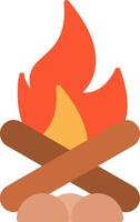 Bonfire Flat Icon vector