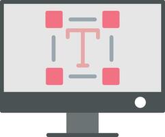 Typography Flat Icon vector