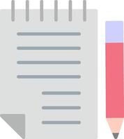 Note Pad Flat Icon vector