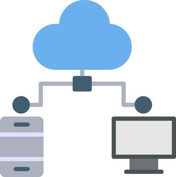 Cloud Computing Flat Icon vector