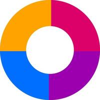 Color Wheel Flat Icon vector