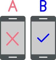 Ab Testing Flat Icon vector