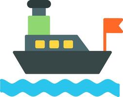 Ferry Flat Icon vector