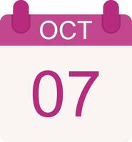 October Flat Icon vector