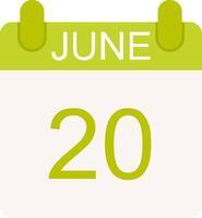 June Flat Icon vector