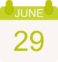 June Flat Icon vector