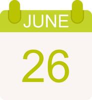 June Flat Icon vector