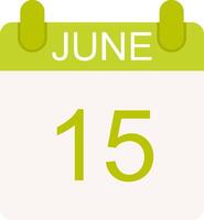 June Flat Icon vector