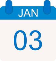 January Flat Icon vector