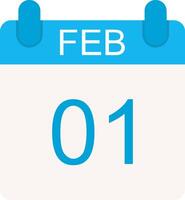 February Flat Icon vector