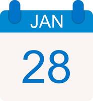 January Flat Icon vector