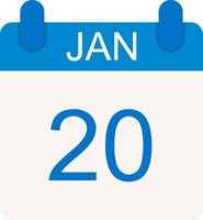 January Flat Icon vector