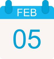 February Flat Icon vector