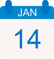 January Flat Icon vector