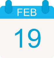 February Flat Icon vector