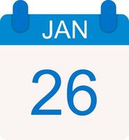 January Flat Icon vector