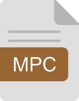 mpc archivo formato plano icono vector