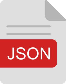 JSON File Format Flat Icon vector