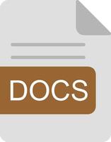 docs archivo formato plano icono vector