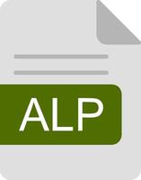 ALP File Format Flat Icon vector