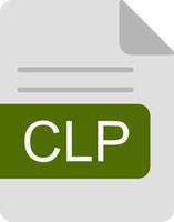 clp archivo formato plano icono vector