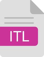 ITL File Format Flat Icon vector