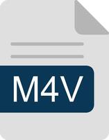 M4V File Format Flat Icon vector