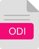ODI File Format Flat Icon vector