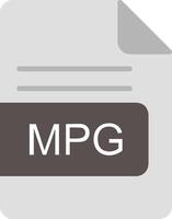 mpg archivo formato plano icono vector