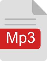 Mp3 File Format Flat Icon vector