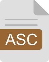 asc archivo formato plano icono vector