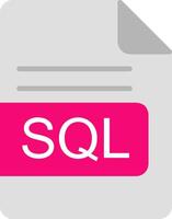 SQL File Format Flat Icon vector