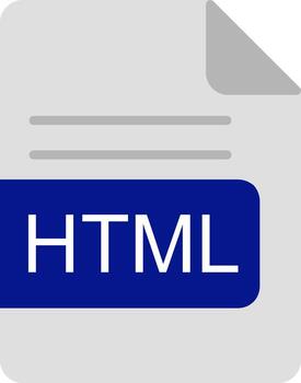 HTML File Format Flat Icon vector