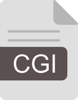 CGI File Format Flat Icon vector