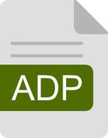 adp archivo formato plano icono vector