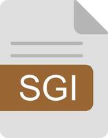 SGI File Format Flat Icon vector