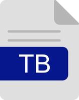 TB File Format Flat Icon vector