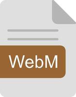 webm archivo formato plano icono vector